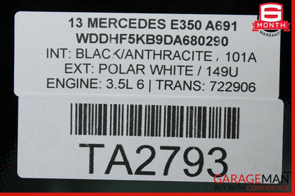 10-16 Mercedes W212 E350 E400 Sedan Rear Windshield Wind Shield Window Glass