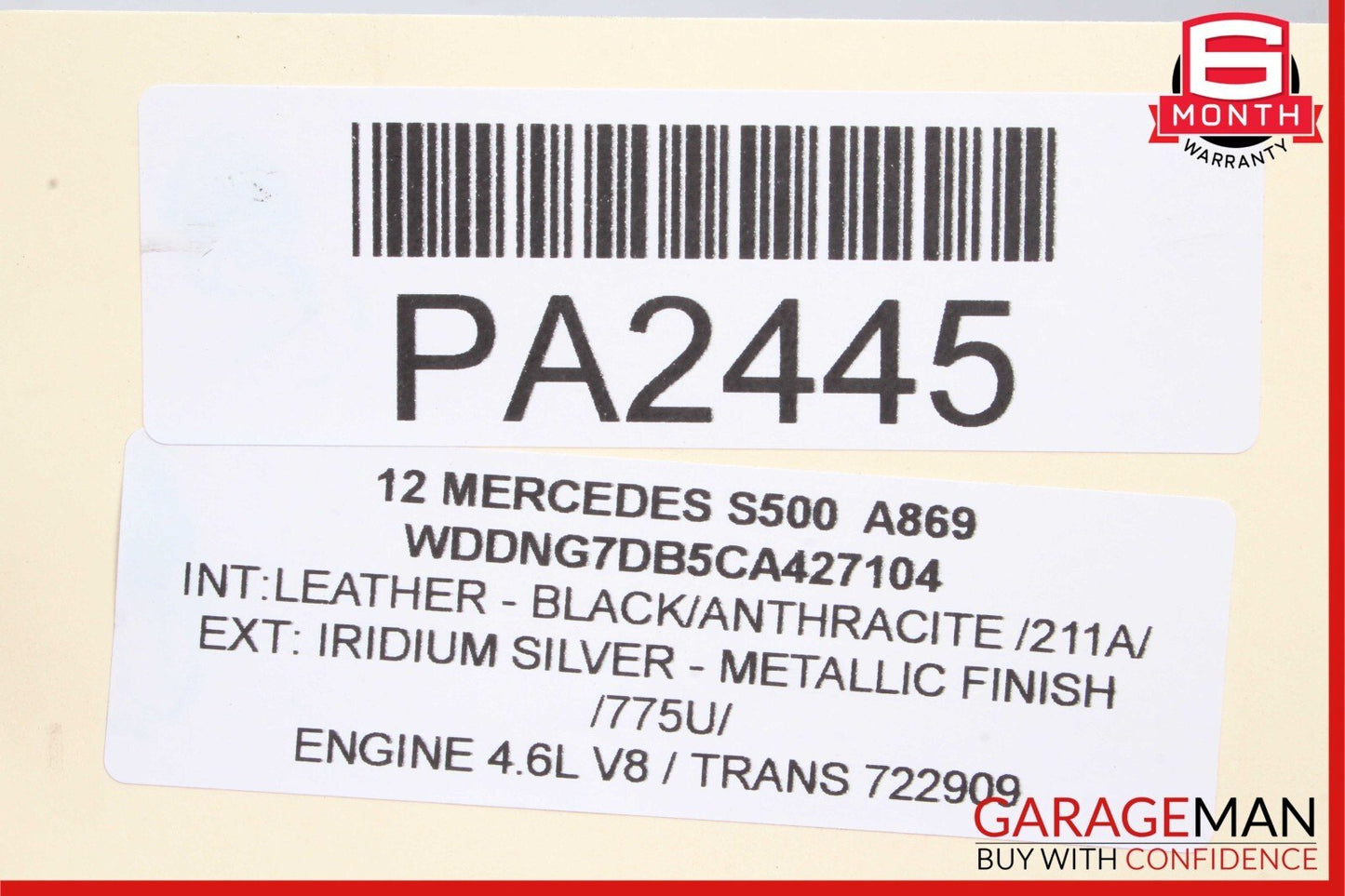 07-13 Mercedes W221 S500 CL550 Front Right Side Spindle Knuckle Hub Bearing OEM