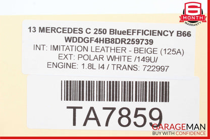 12-14 Mercedes W204 C250 C300 Front or Rear Right Exterior Door Handle White OEM