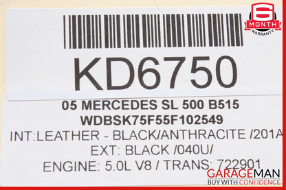 03-08 Mercedes R230 SL500 SL55 AMG Center Console ESP Switch Control Button OEM