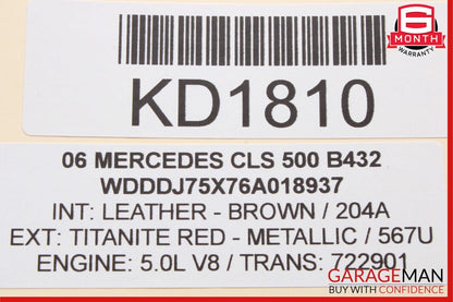 06-11 Mercedes W219 CLS500 CLS55 AMG Front Left Driver Door Control Module OEM