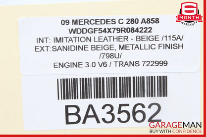 08-16 Mercedes E400 GLK350 C250 C280 Rear Left Door Window Regulator Motor Unit