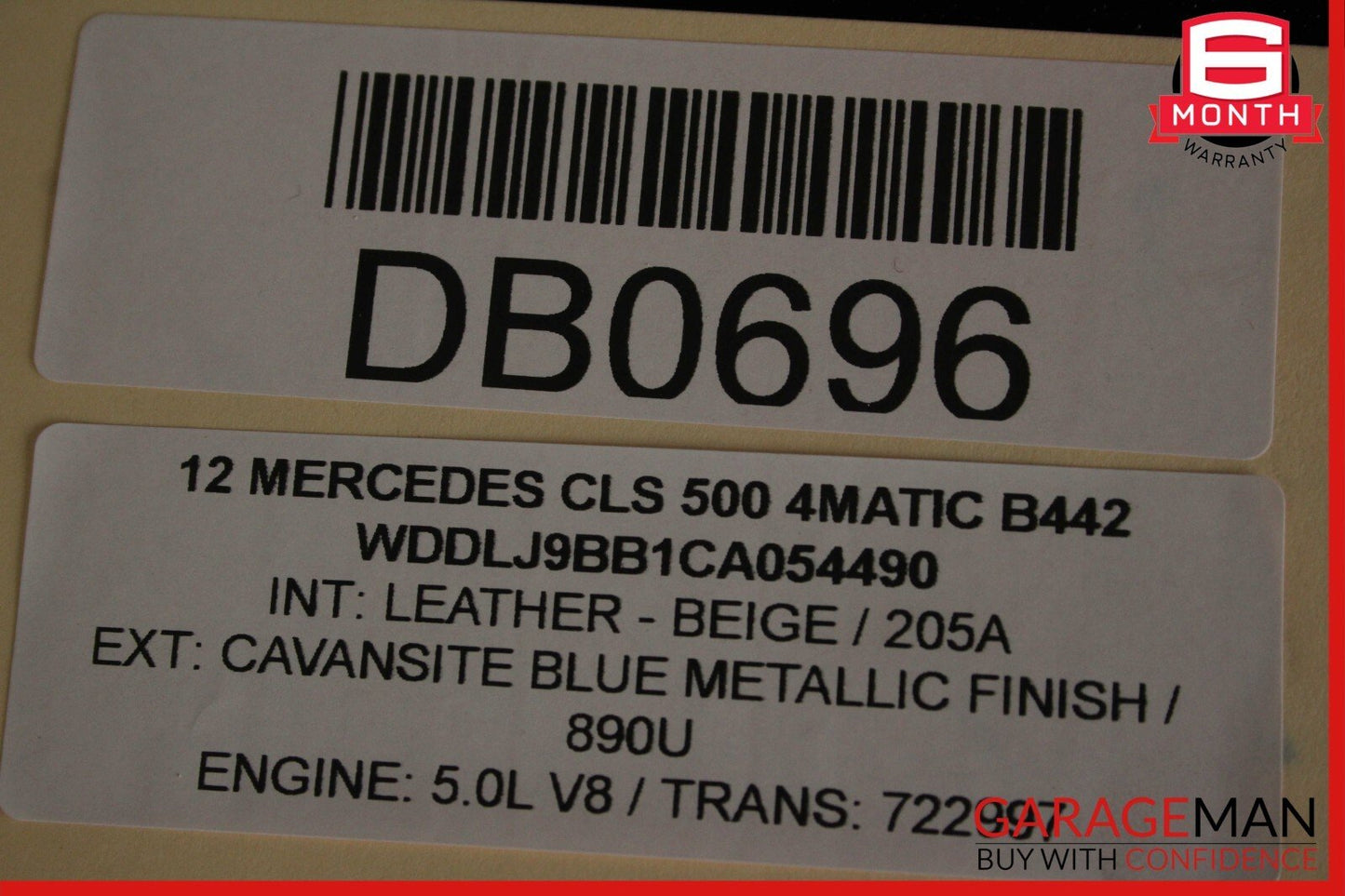 12-18 Mercedes W218 CLS400 CLS550 Rear Right Passenger Side Exterior Door Shell