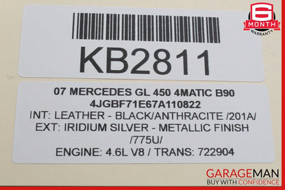 06-11 Mercedes X164 GL450 4Matic Rear A/C Heater Climate Control Switch Unit OEM