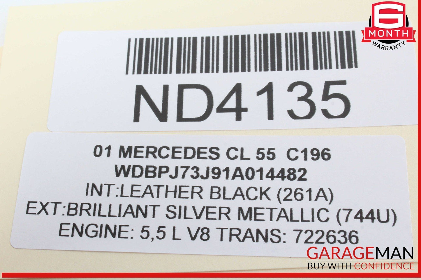 00-06 Mercedes CL600 S55 AMG Front Right Side Exterior Door Handle OEM