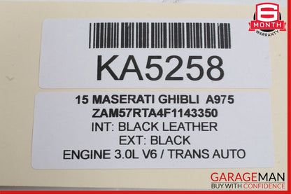 14-17 Maserati Ghibli Rear Right Passenger Side Exterior Door Handle Silver OEM