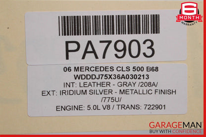 06-11 Mercedes W219 CLS500 Front Bumper Reinforcement Radiator Support Bar Rebar