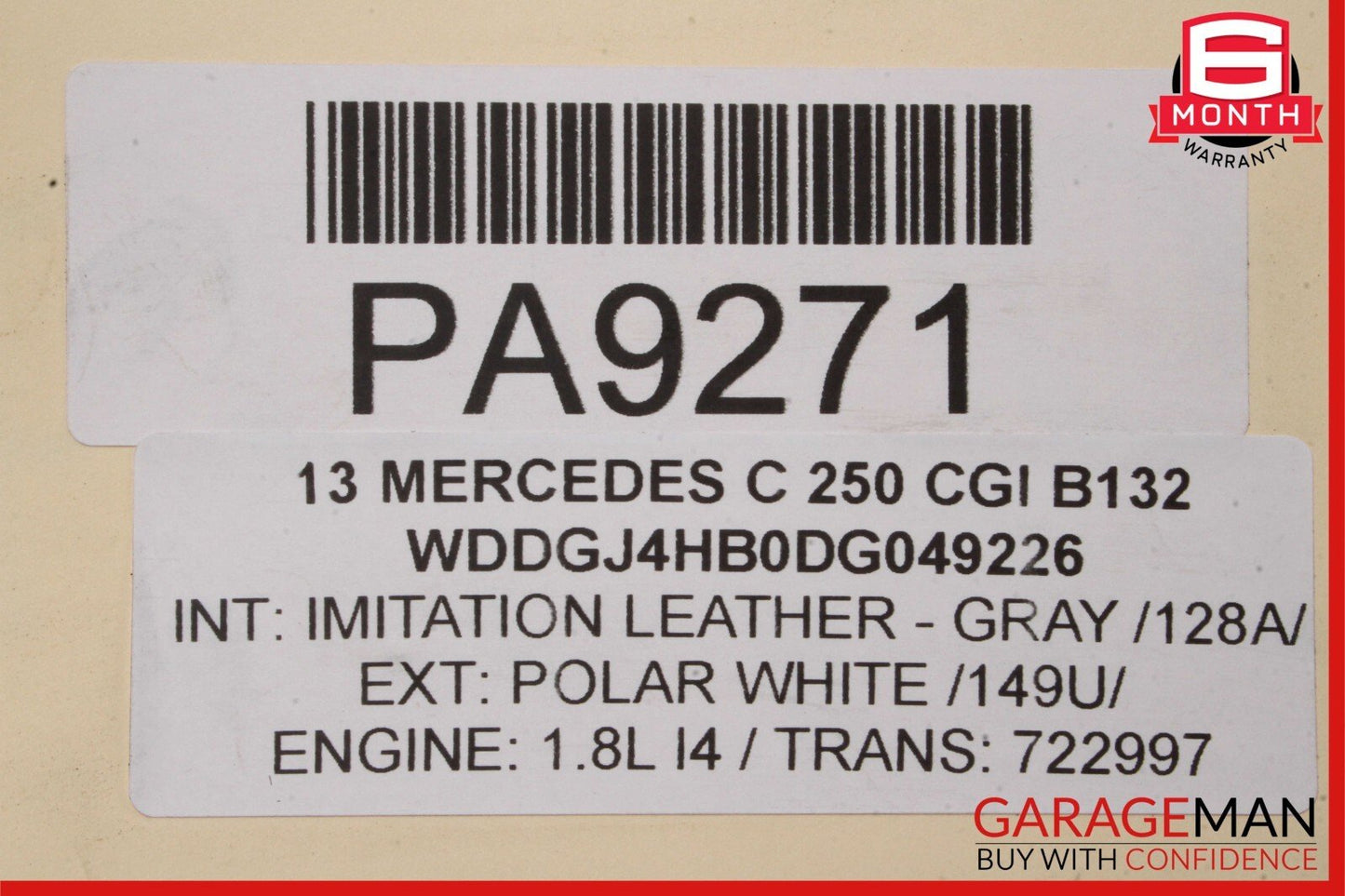 12-15 Mercedes C250 SLK250 7G Tronic Automatic Transmission Assembly 722997 100k