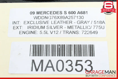 07-14 Mercedes W221 S550 Rear Left Camber Strut Upper Control Arm OEM