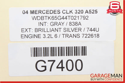 03-09 Mercedes W209 CLK320 Rear Left Driver Side Suspension Upper Control Arm