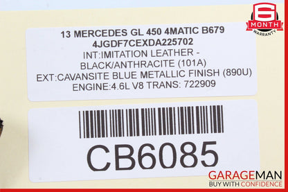 13-16 Mercedes X166 GL450 Front Left Side Mirror Glass Rear View Blind Spot Assy