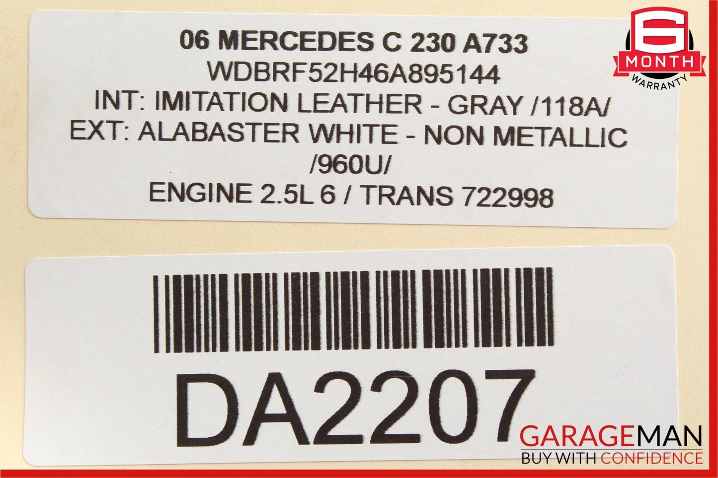 06-07 Mercedes W203 C230 2.5L Engine Motor Coolant Radiator OEM