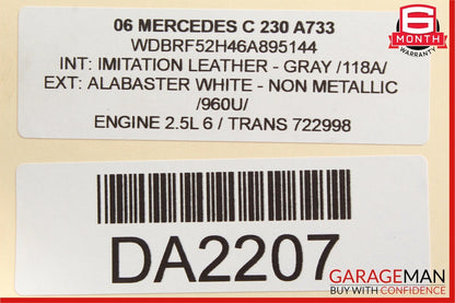 06-07 Mercedes W203 C230 2.5L Engine Motor Coolant Radiator OEM