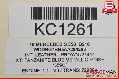 07-14 Mercedes W221 S550 CL550 Rear Trunk Lid Latch Lock Actuator w/ Cylinder
