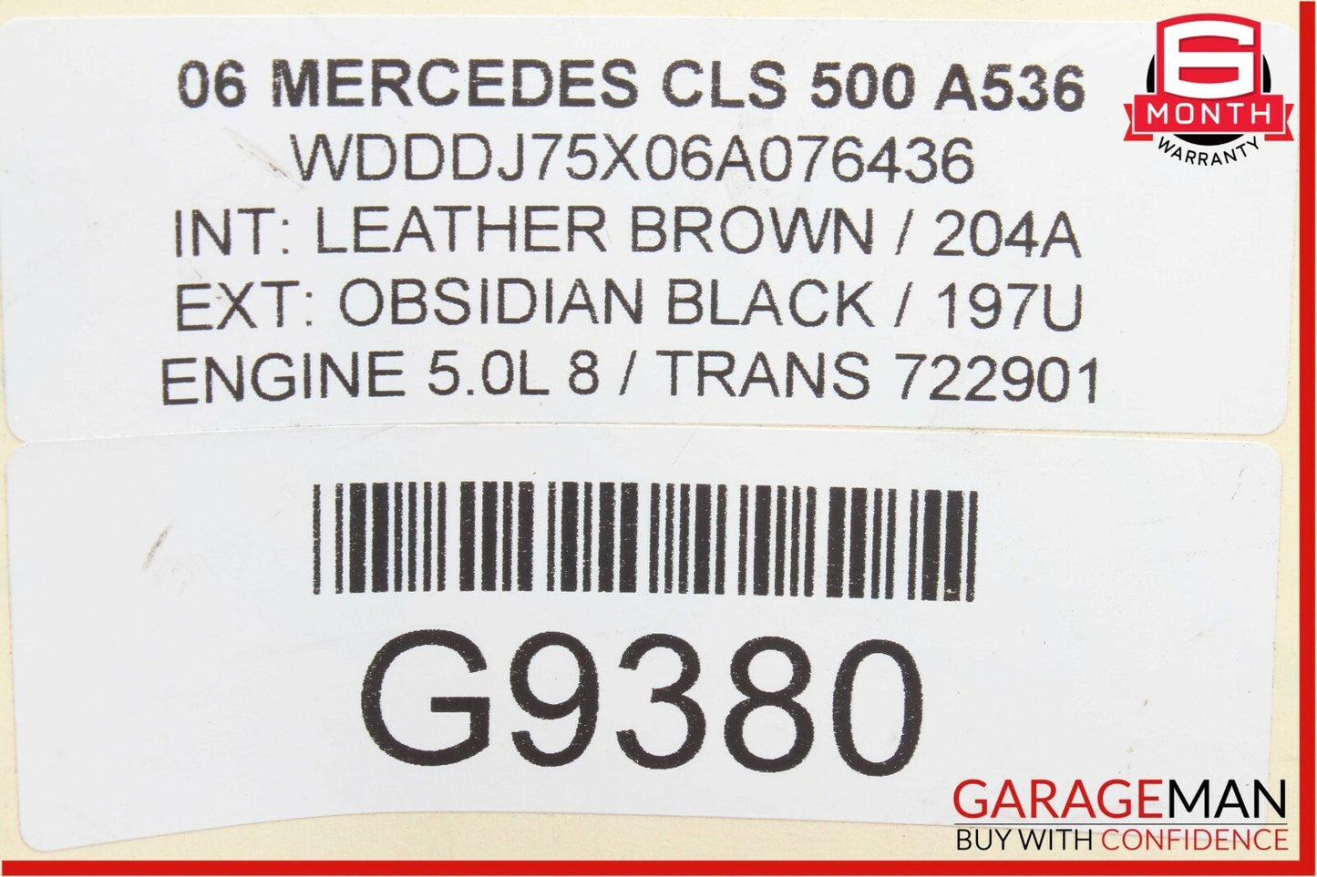 06-11 Mercedes W219 CLS500 CLS55 AMG Rear Right Door Window Regulator Motor OEM