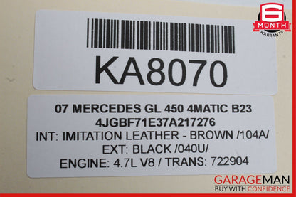 06-13 Mercedes X164 GL450 4Matic Front Right Window Regulator Motor Unit OEM