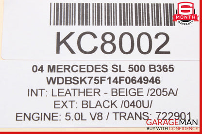 03-11 Mercedes R230 SL500 Right Side Convertible Roof Load Assist Cylinder OEM