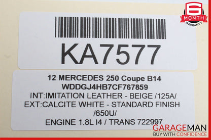 12-14 Mercedes C250 C300 Speedometer Odometer Instrument Cluster Gauge Assembly