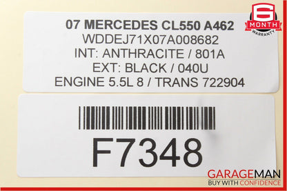 07-13 Mercedes W216 CL550 CL500 Dashboard Center A/C AC Air Vent w/ Clock OEM