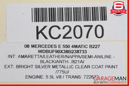 06-12 Mercedes W211 E550 4MATIC Communication Control Module 2198200926 OEM