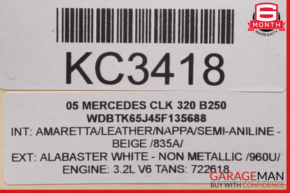03-09 Mercedes W209 CLK320 CLK500 Right Passenger Exterior Door Handle OEM