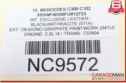 14-20 Mercedes W205 C300 Rear Trunk Tailgate Release Open Handle w/ Camera OEM
