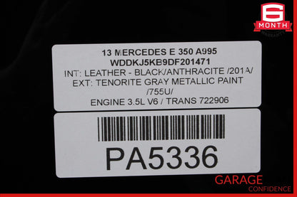 10-17 Mercedes C250 E400 E550 Coupe Center Middle Pano Panoramic Roof Glass