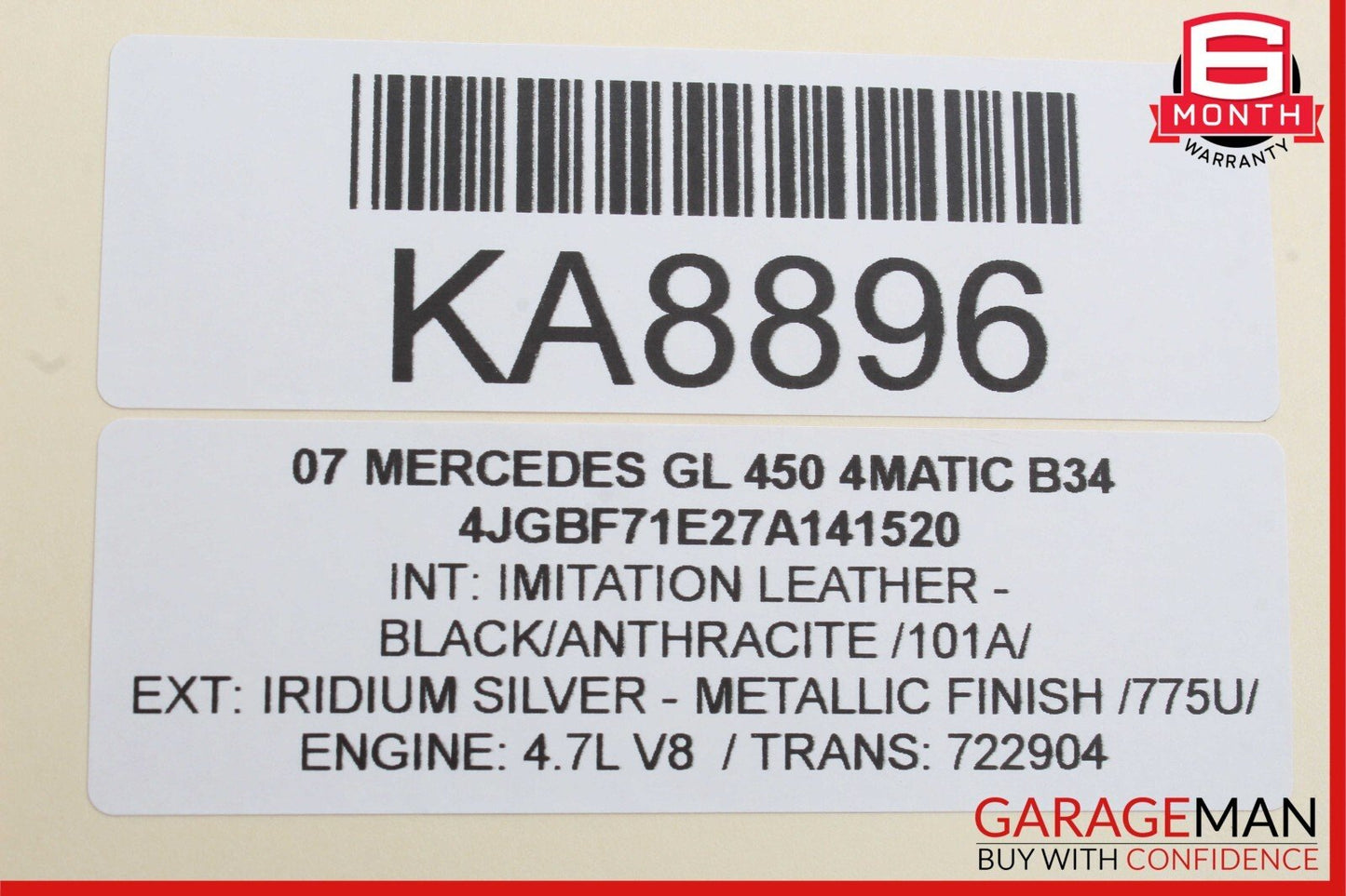 07-09 Mercedes X164 GL450 GL550 GL320 Rear Left Driver Side Tail Light Lamp