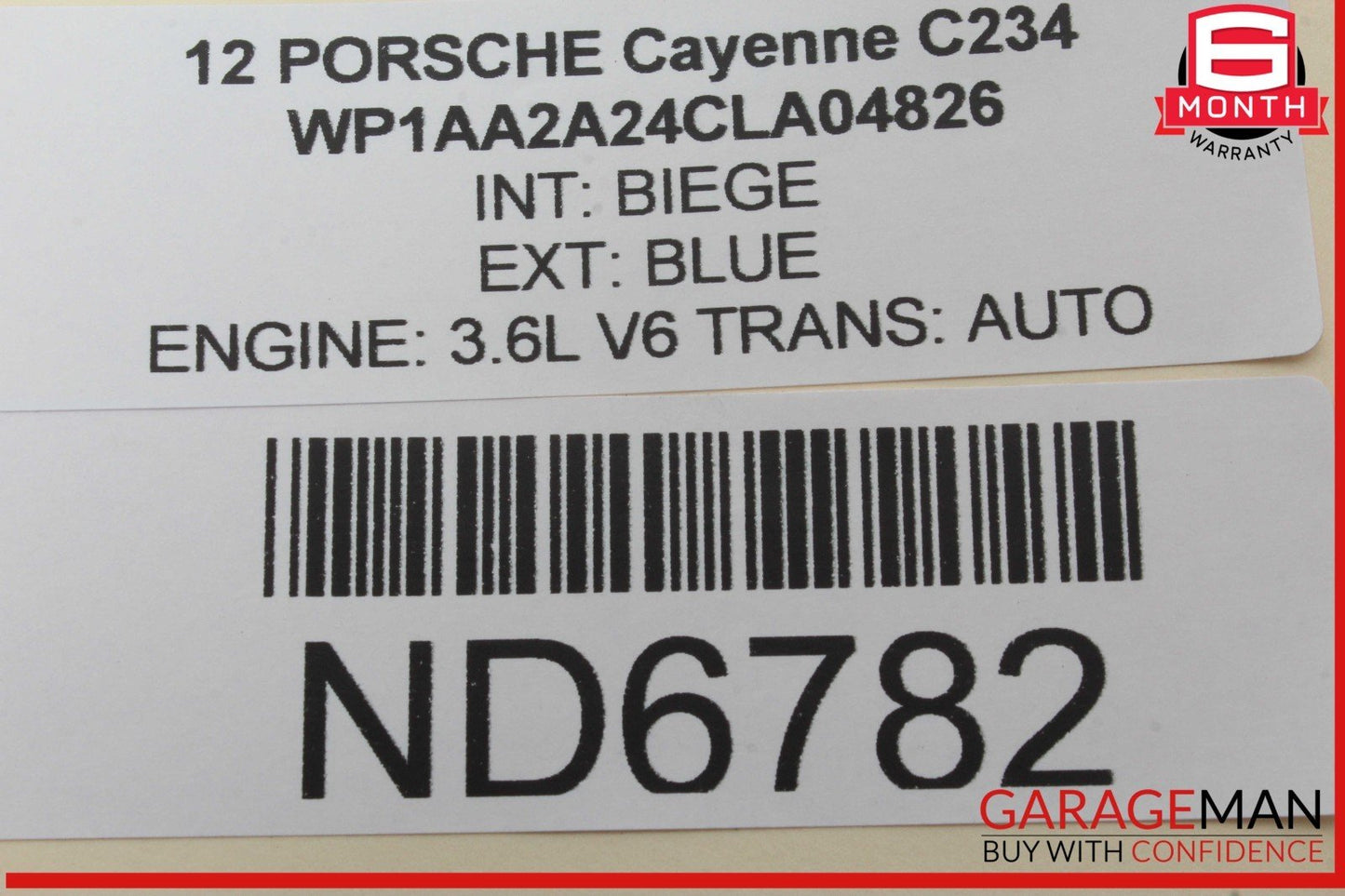 11-18 Porsche Cayenne 958 Front Right Passenger Side Window Regulator Motor OEM