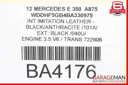 10-11 Mercedes W212 E250 E350 E550 Rear Fuse Relay Box SAM Module Assembly
