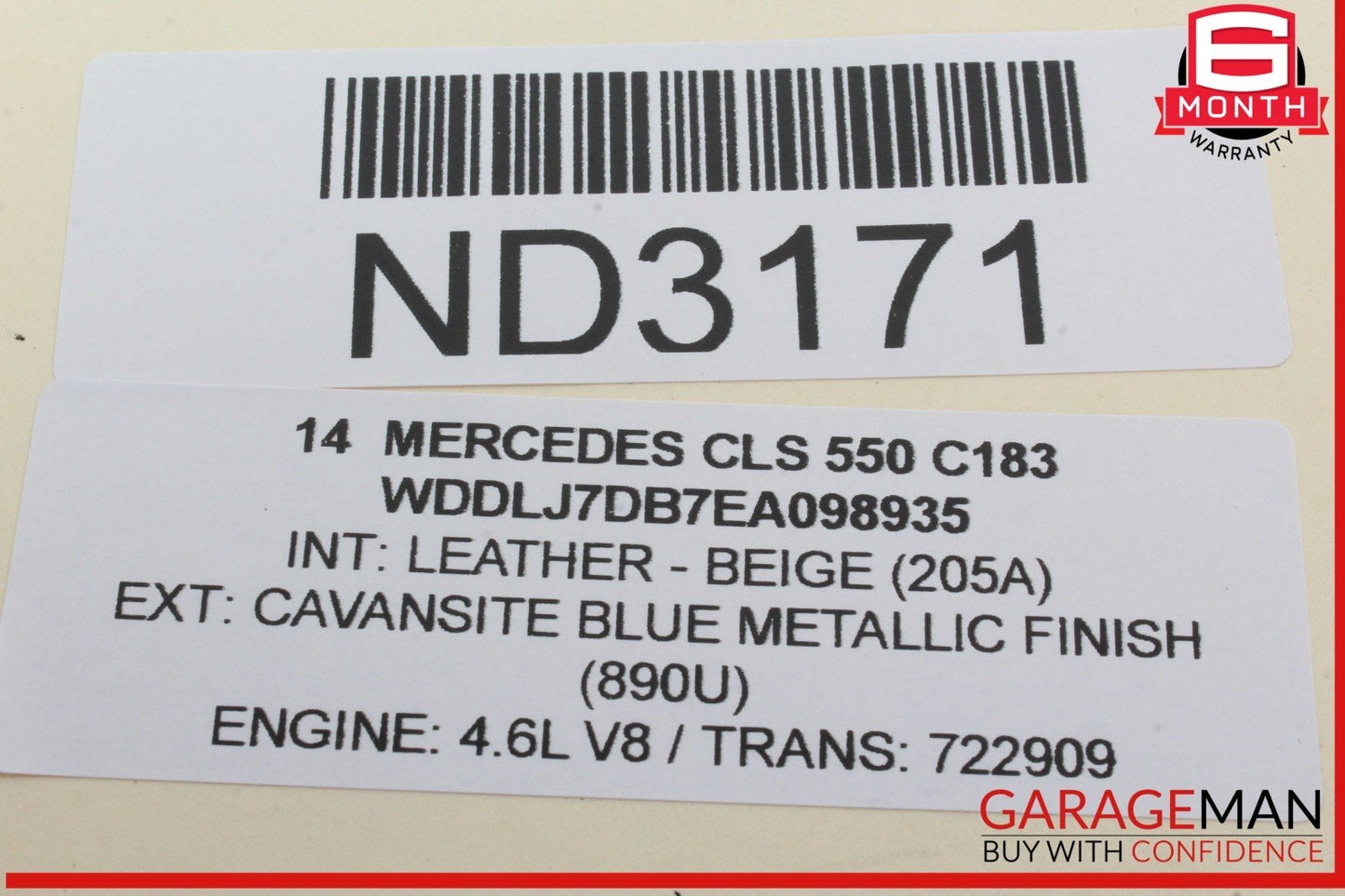 10-20 Mercedes W218 CLS550 Rear Left Window Regulator Motor 2078200542 OEM
