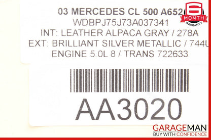 00-06 Mercedes W215 CL500 S500 Parktronic Parking Control Module 0335453332 OEM