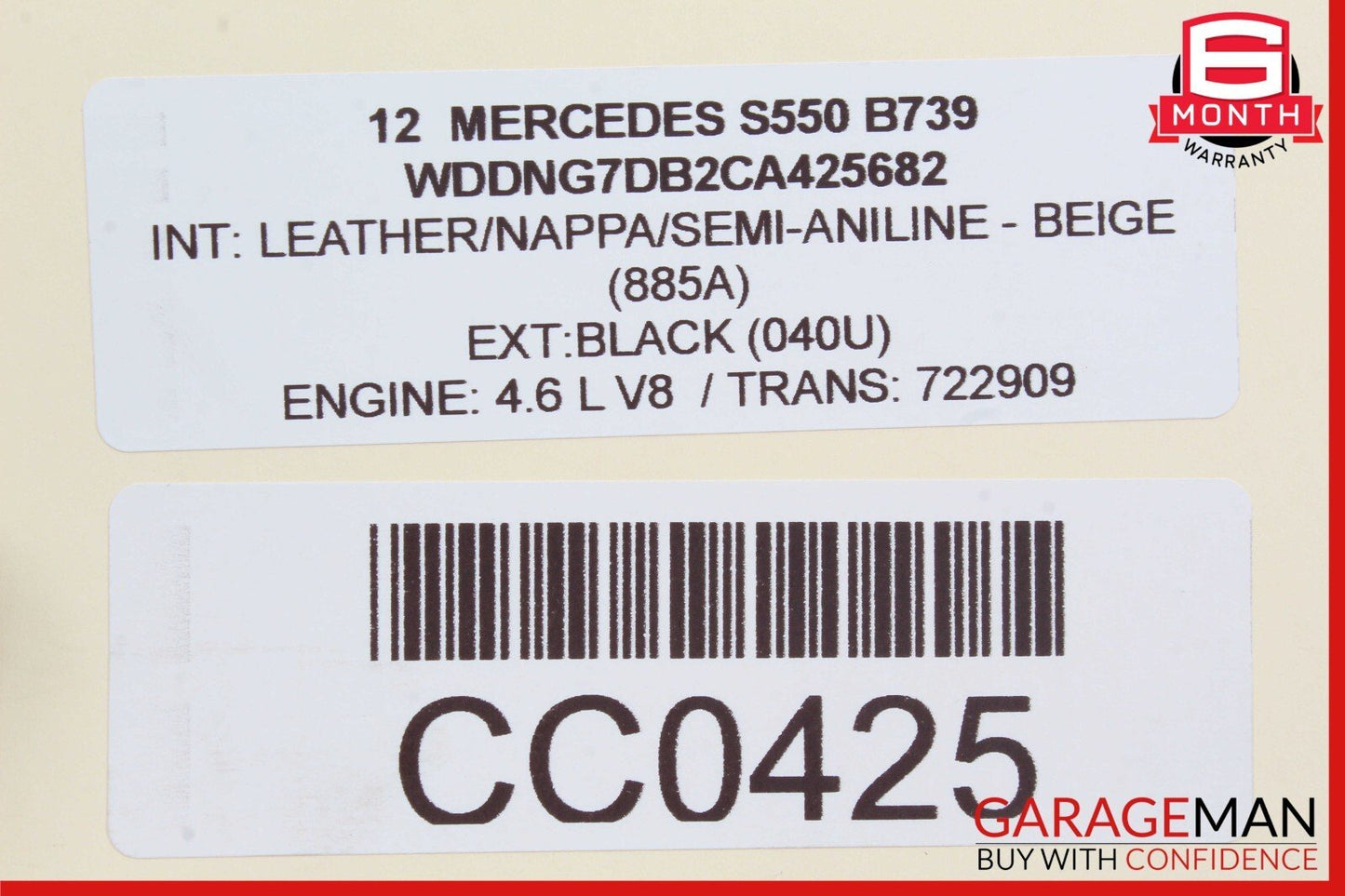 11-20 Mercedes S550 GL450 CLS550 SL550 4.7L Right Side Air Intake Hose Duct Pipe