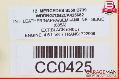 11-20 Mercedes S550 GL450 CLS550 SL550 4.7L Right Side Air Intake Hose Duct Pipe