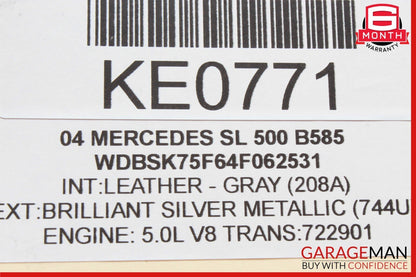 03-12 Mercedes R230 SL500 SL550 SL55 AMG Door Control Module Right Side OEM