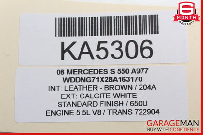 07-09 Mercedes S550 CL550 CL600 CL65 AMG Rear Trunk SAM Fuse Box Module Assembly