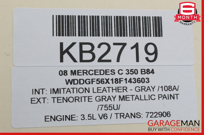 08-17 Mercedes W204 C350 Trunk Lid Latch Lock Actuator w/ Cylinder Mechanism OEM