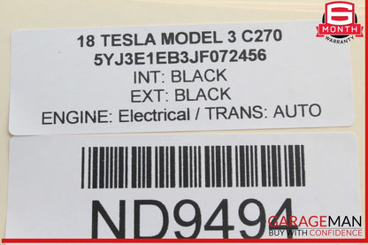 17-23 Tesla Model 3 Front Right Passenger Side Window Regulator Motor 403114D