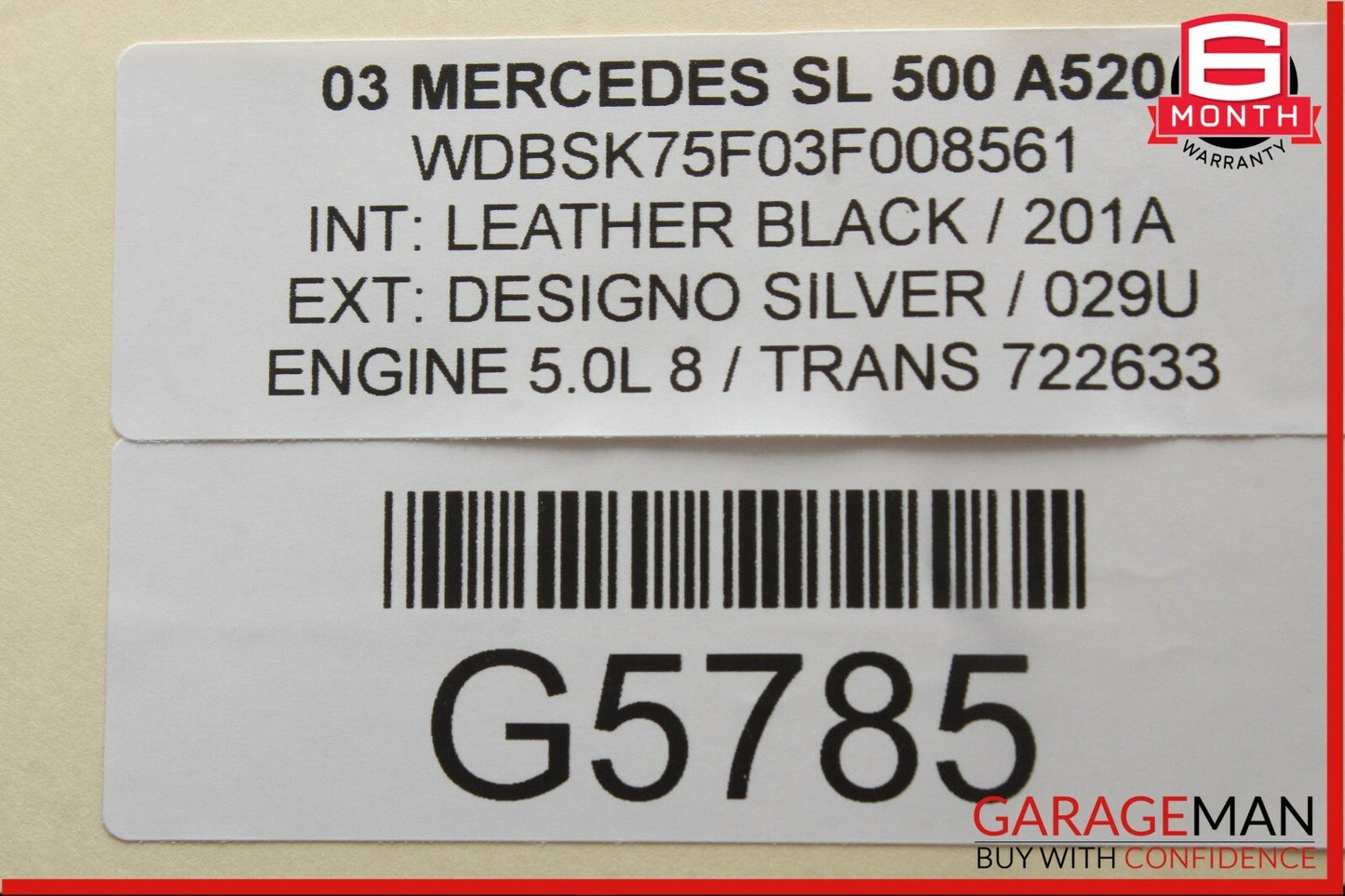 03-06 Mercedes R230 SL500 SL600 Front Right Seatbelt Seat Belt Retractor Black