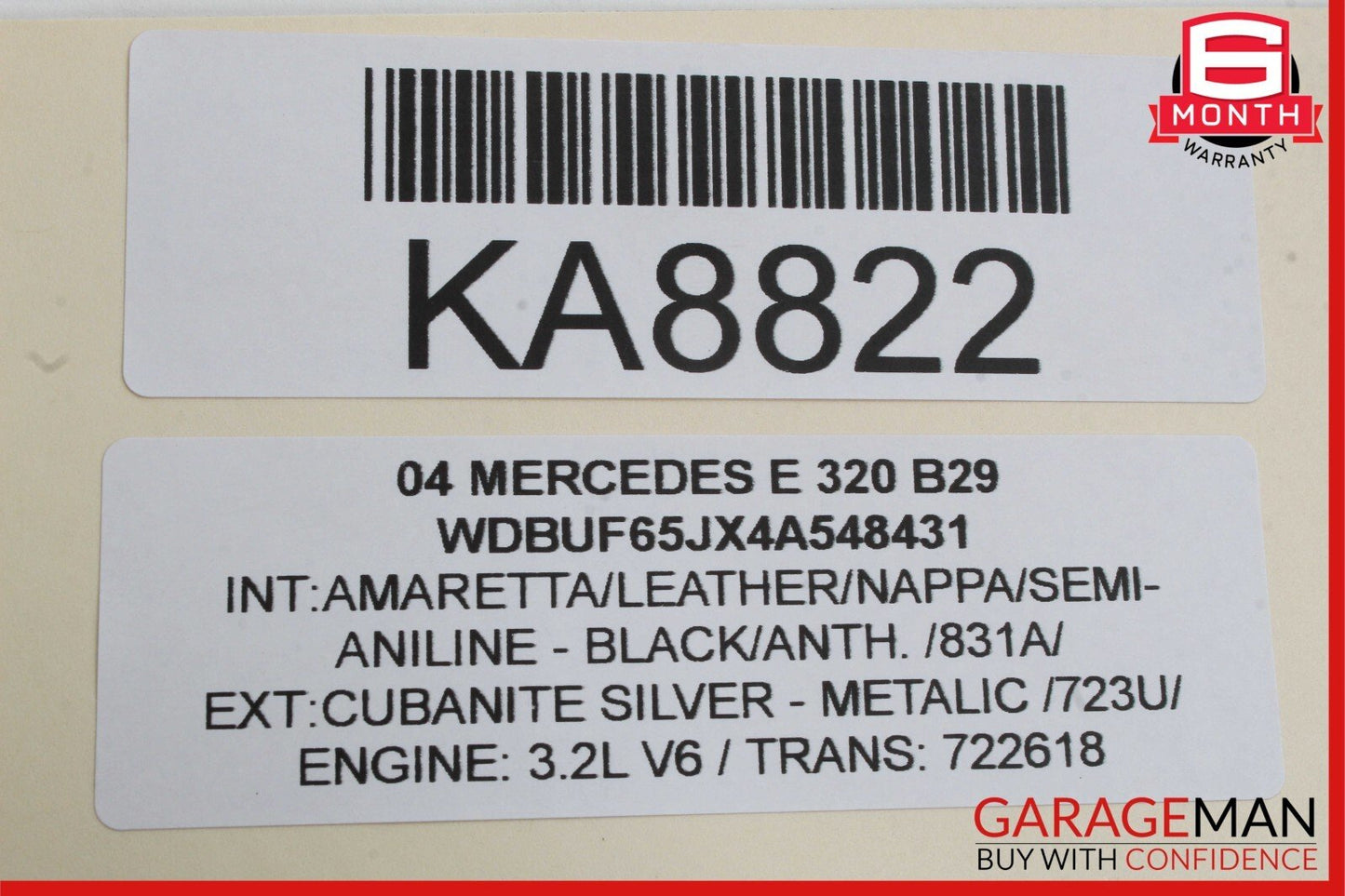 03-09 Mercedes W211 E320 E350 Rear Left Side Exterior Door Handle Silver