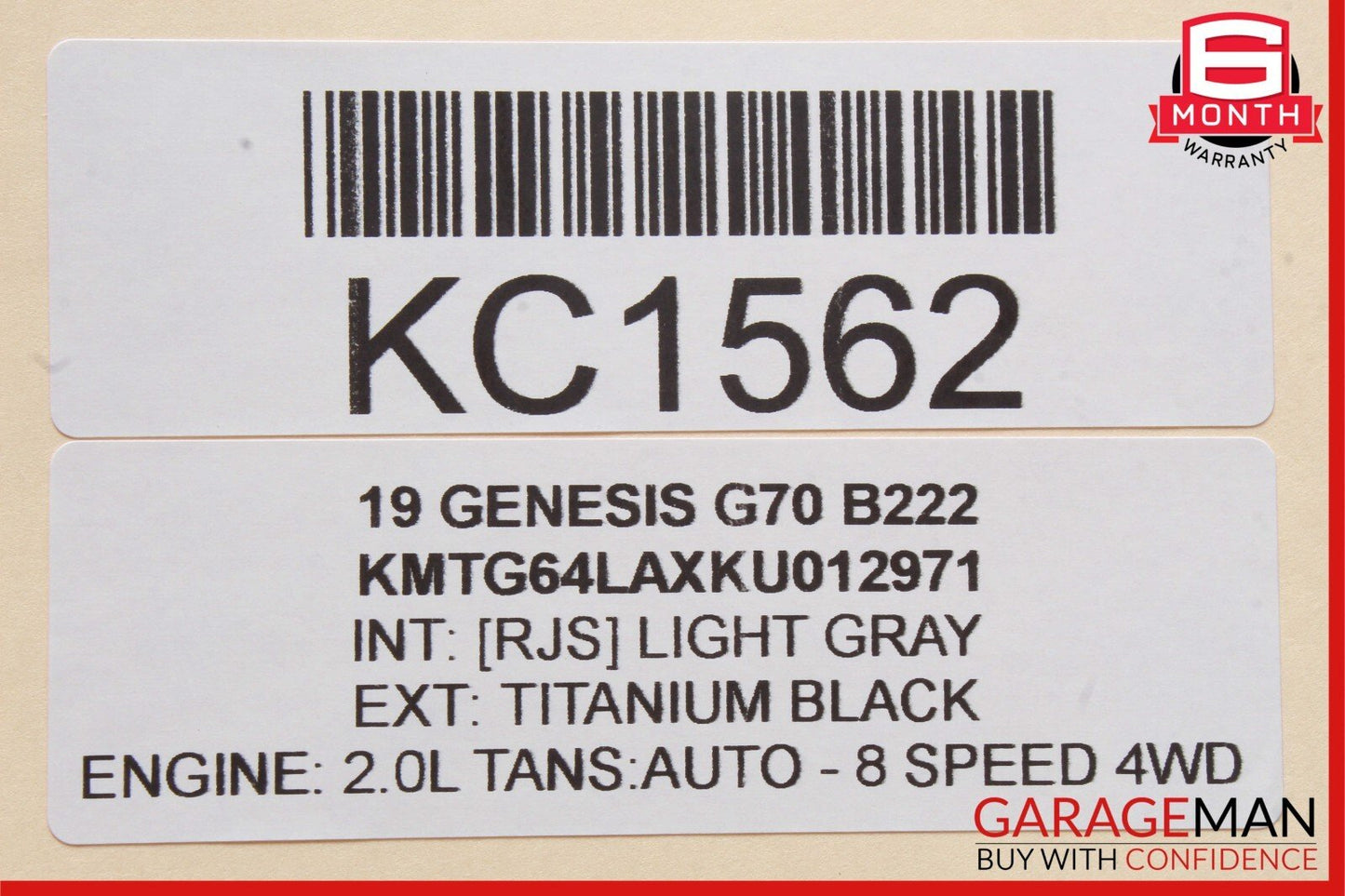 19-21 Genesis G70 Third Center High Mount Brake Light Lamp Assembly OEM