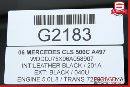 06-11 Mercedes W219 CLS500 CLS63 AMG Top Sunroof Sun Roof Window Glass Panel