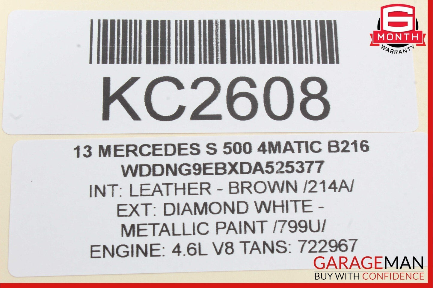 07-13 Mercedes W221 S500 Front Right Upper Control Arm w/Height Level Sensor OEM