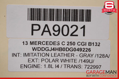 10-17 Mercedes E550 C250 E400 C350 Coupe Center Middle Panoramic Roof Glass