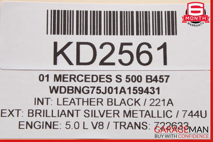 00-06 Mercedes W220 S500 S600 Rear Right Passenger Side Window Regulator Motor