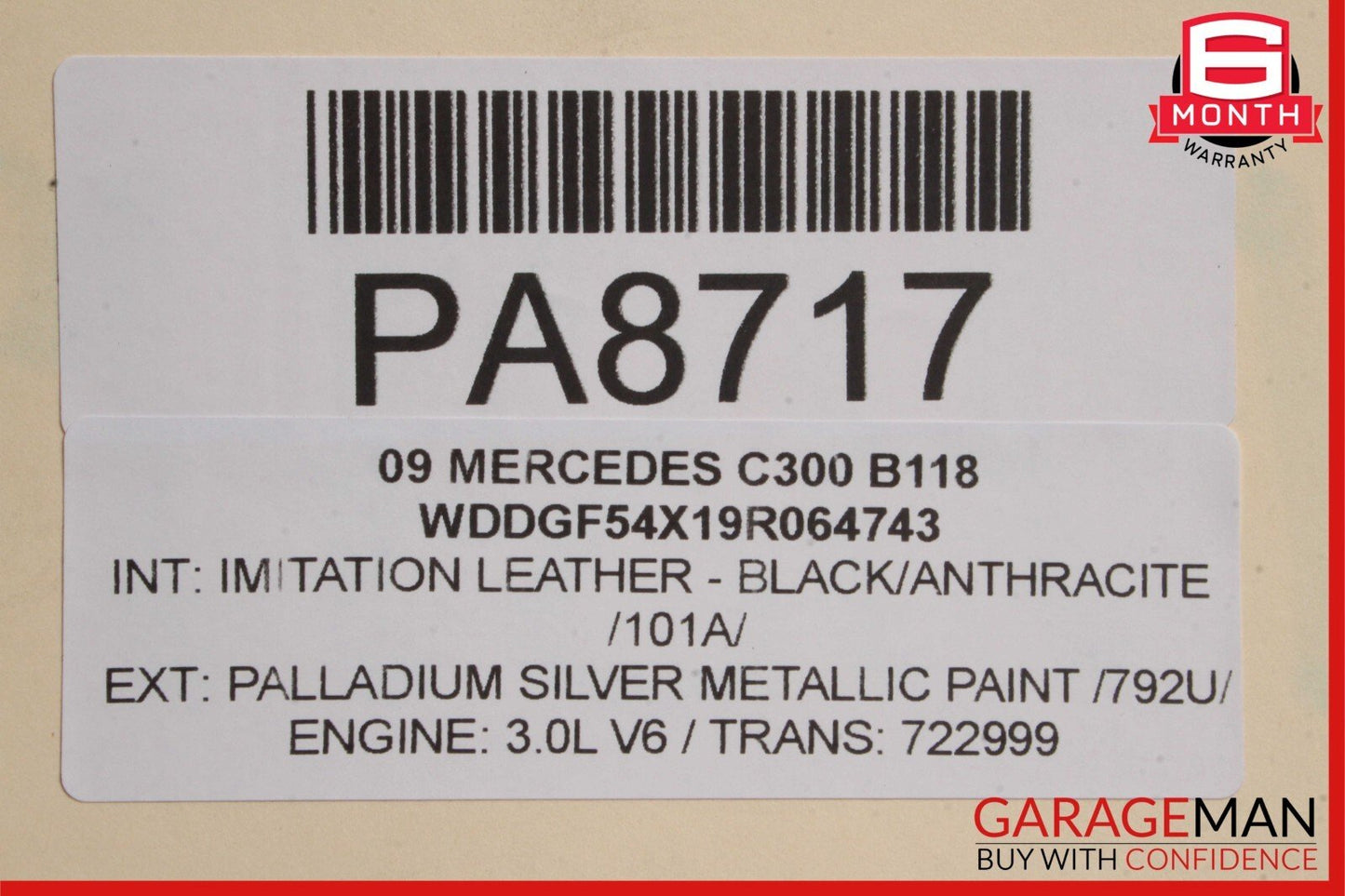 06-11 Mercedes W204 C300 SLK300 3.0L M272 Engine Motor Block Assembly RWD 139k