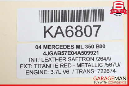 98-05 Mercedes W163 ML350 ML320 Seat Control Module Front Left Or Right OEM
