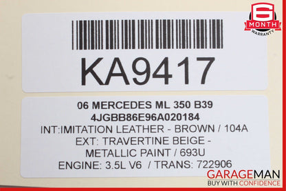 06-13 Mercedes GL450 ML500 R350 Rear Left or Right Side Door Sound Audio Speaker