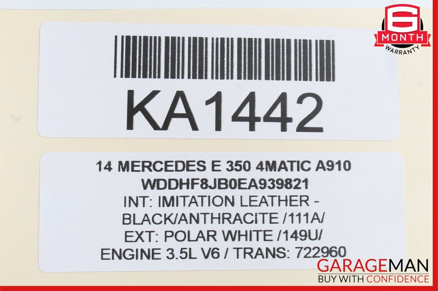 14-16 Mercedes W212 E350 Front Left Side Exterior Door Bezel