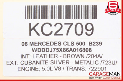 06-11 Mercedes W219 CLS550 Front Right Side Exterior Door Handle Cubanite Silver
